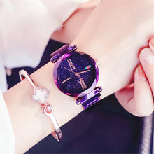 Luxury Rose Gold Women Watches Minimalism Starry Sky Magnet Buckle Fashion Casual Female Wristwatch Waterproof Roman Numeral