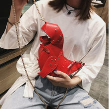 Dusun rivet personality dinosaur design fashion leather cross body mini shoulder bag women chain handbag shoulder bag gift Female