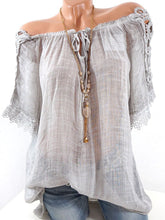 Women Lace Crochet Short Sleeve Shirts