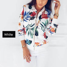 Moda bombardeiro jaqueta femal Mulheres floral Manga Longa casaco Outwear Casual Tops feminino kimono bombardeiro básico femal jaqueta floral