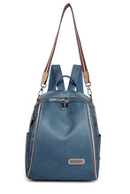 Women 's Backpack 2020 Spring New Fashion Wild Quality Soft Leather Leisure Travel Large Capacity Blue Color Bag Purse