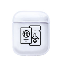 LAUGH LIFE Soft Earphone Case For Apple Airpods Case Cover Cute Map Trip Transparent Clear Luxury Earphone Case For Airpods Case