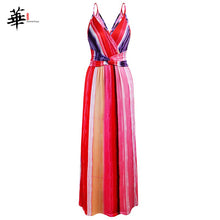 Multicolor Tropical Jungle Leaf Boho Long Dress Sling Cross Back Women V neck 2019 Party Night Elegant Sexy Maxi Summer Dresses