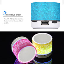 Mini Wireless Bluetooth Colorful Light Small Crack Sound Speaker  Subwoofer Support TF Card