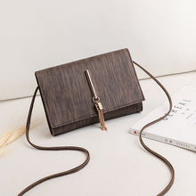 2020 Fashion Women Ladies Solid Simple Small PU Leather Crossbody Handbags Tassel Decor Casual Cellphone Shoulder Bags Purse