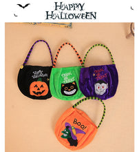 Halloween Loot Party Kids Pumpkin Trick Treat Tote Bags Children Candy Bag Halloween Candy Storage Bucket Portable Gift Basket