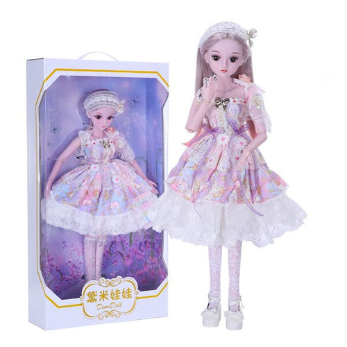 Demi Doll 19 Joints Doll 60cm Girl Toy Simulation Wedding Dress Princess Doll Set Gift Play House Interaction Toy Birthday Gift (Miyuki)