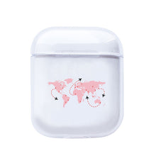 LAUGH LIFE Soft Earphone Case For Apple Airpods Case Cover Cute Map Trip Transparent Clear Luxury Earphone Case For Airpods Case