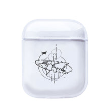 LAUGH LIFE Soft Earphone Case For Apple Airpods Case Cover Cute Map Trip Transparent Clear Luxury Earphone Case For Airpods Case