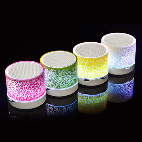 Mini Wireless Bluetooth Colorful Light Small Crack Sound Speaker  Subwoofer Support TF Card