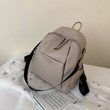 2020 spring new soft leather ladies backpack brand luxury designer large capacity casual travel bag white main sac a dos femme