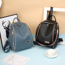 Women 's Backpack 2020 Spring New Fashion Wild Quality Soft Leather Leisure Travel Large Capacity Blue Color Bag Purse