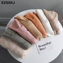 chic casual Autumn Winter Basic Sweater pullovers Women v-neck Solid Knit Slim Pullover female Long Sleeve warm Khaki Sweater