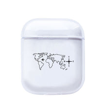 LAUGH LIFE Soft Earphone Case For Apple Airpods Case Cover Cute Map Trip Transparent Clear Luxury Earphone Case For Airpods Case
