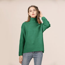 GOPLUS Otoño Invierno Jersey de punto de cuello alto de mujer de talla grande grueso cálido de manga larga suéter de mujer ropa de mujer