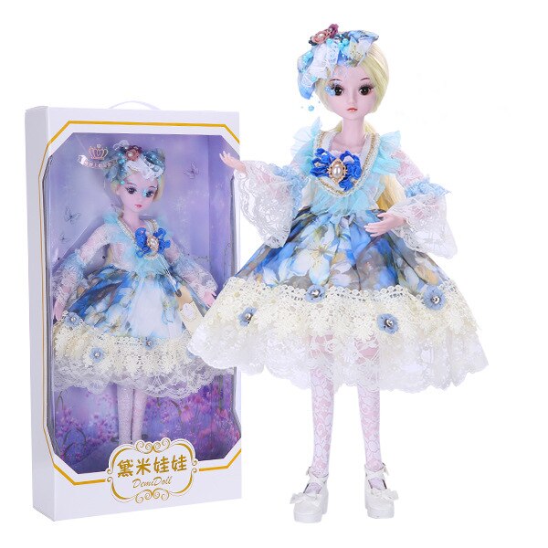 Demi Doll 19 Joints Doll 60cm Girl Toy Simulation Wedding Dress Princess Doll Set Gift Play House Interaction Toy Birthday Gift (Marcia)