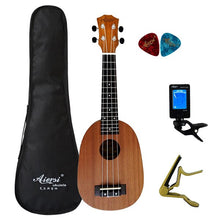 Aiersi marca 21 pulgadas de caoba Soprano ukelele Hawaiano guitarra ukelele