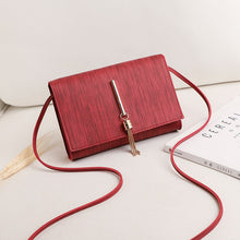 2020 Fashion Women Ladies Solid Simple Small PU Leather Crossbody Handbags Tassel Decor Casual Cellphone Shoulder Bags Purse