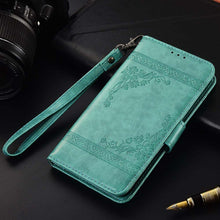 Flip Funda de cuero para Samsung Galaxy J4 + J6 2018 J415F J610 Fundas flor wallet caso para Samsung J4 j6 Plus 2018 caso TPU