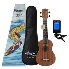 Aiersi marca 21 pulgadas de caoba Soprano ukelele Hawaiano guitarra ukelele