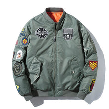 Winter Casual Embroidery Cotton Thin Thick Warm Bomber Flight Jacket Men Stand Collar Patch Designs Jacket Baseball Coat Hip Hop