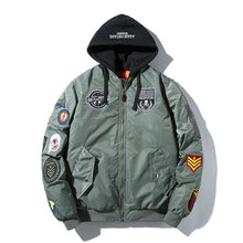Winter Casual Embroidery Cotton Thin Thick Warm Bomber Flight Jacket Men Stand Collar Patch Designs Jacket Baseball Coat Hip Hop