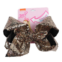 8" Sequin Rainbow JoJo siwa Bow With Hair Clip For Girls Kids Handmade Boutique Knot Jumbo Hair Bow Hairgrips Hair Accessories