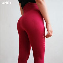ONE F hollow out sport leggings women widen high waist tummy control fitness gym leggings stretch compression squat yoga pants