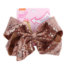 8" Sequin Rainbow JoJo siwa Bow With Hair Clip For Girls Kids Handmade Boutique Knot Jumbo Hair Bow Hairgrips Hair Accessories