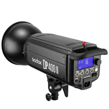 Gratis DHL Godox DP400II 400 W 2,4g inalámbrico sistema de estudio estroboscópico luz de Flash La 400Ws GN65 Pro iluminación linterna