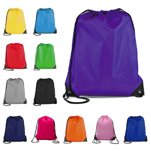 Portable Sports Bag Thicken Drawstring Belt Riding Backpack Gym Drawstring Shoes Bag Clothes Backpacks Waterproof
