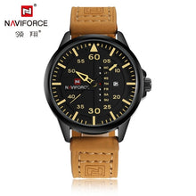 Reloj de cuarzo para hombre NAVIFORCE, relojes de cuero de marca de lujo, relojes de hombre para exteriores, reloj Masculino Casual, calendario Masculino, reloj Masculino