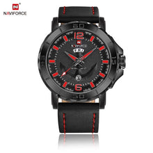 Reloj de cuarzo para hombre NAVIFORCE, reloj de pulsera informal de moda para hombre, reloj de pulsera con gancho pirata, reloj de cuero, reloj masculino, reloj
