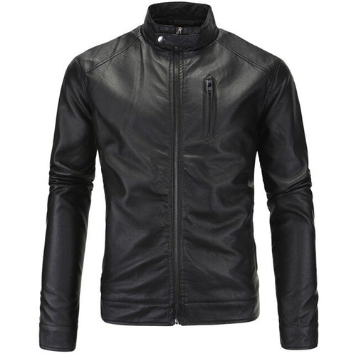 Chaqueta de cuero genuina de los hombres para la motocicleta moda Zipper Otoño Invierno Slim Fit Vintage italiano hombres de negocios negro marrón capa