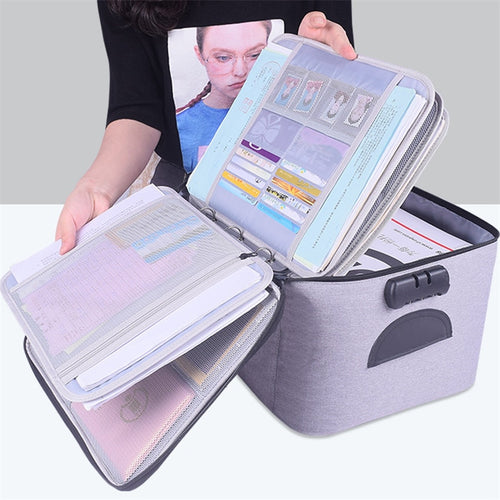 High Quality Large Capacity Document Storage Bag Box Waterproof Document Bag Organizer Papers Storage Pouch Travel File Bag