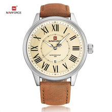 NAVIFORCE 2018 nuevas llegadas hombres reloj de cuarzo relojes casuales de Moda hombre pantalla analógica reloj Masculino Dial romano relogo Masculino