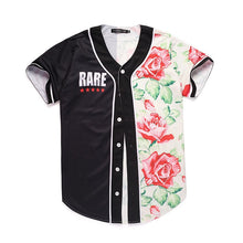 Hombres botones Homme 3D camisa Streetwear camisetas Hip Hop Bel Air 23-fresco Príncipe frío flor personalizada Jersey de béisbol