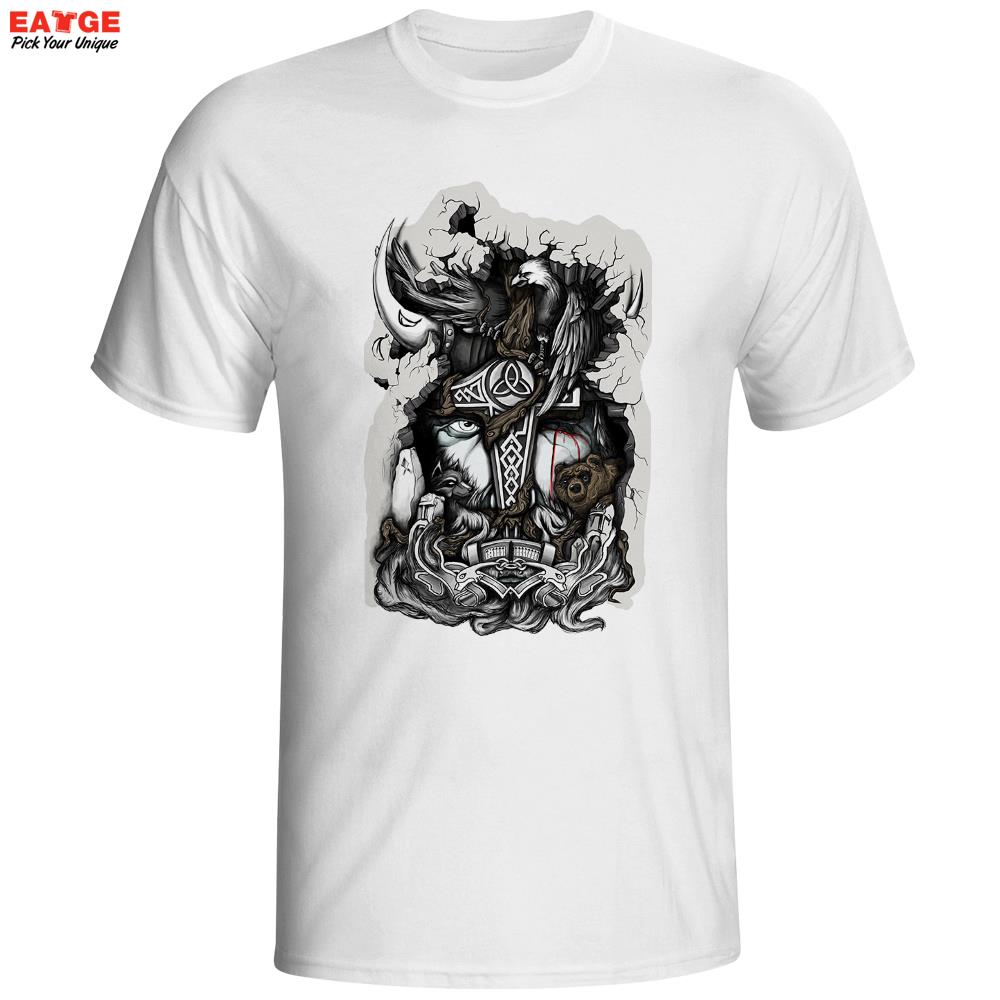 Moda nuevo diseño camiseta maravillosa gran Odin King Face Thor Cool camiseta cómics impreso camiseta Casual Anime Tee hombres
