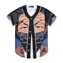 Hombres botones Homme 3D camisa Streetwear camisetas Hip Hop Bel Air 23-fresco Príncipe frío flor personalizada Jersey de béisbol