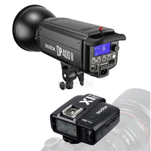 Gratis DHL Godox DP400II 400 W 2,4g inalámbrico sistema de estudio estroboscópico luz de Flash La 400Ws GN65 Pro iluminación linterna