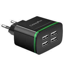 CinkeyPro USB Charger for iPhone Samsung Android 5V 4A 4-Ports Mobile Phone Universal Fast Charge LED Light  Wall Adapter