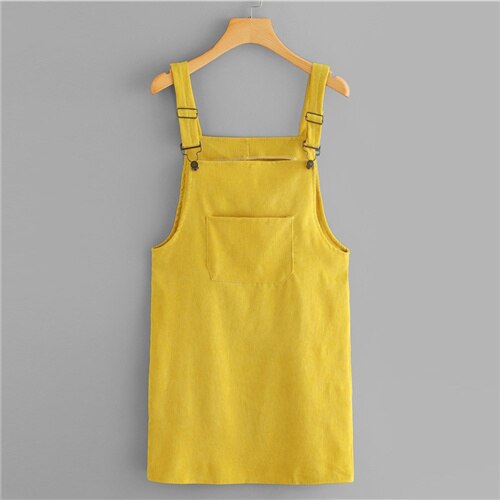 Vestido corto liso informal sin mangas con bolsillos de verano sin mangas para mujer