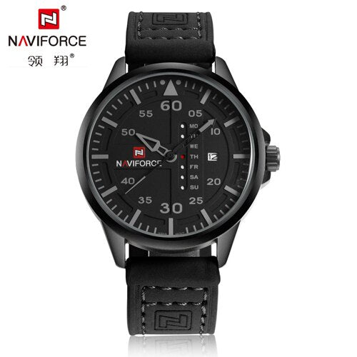Reloj de cuarzo para hombre NAVIFORCE, relojes de cuero de marca de lujo, relojes de hombre para exteriores, reloj Masculino Casual, calendario Masculino, reloj Masculino