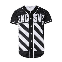 Hombres botones Homme 3D camisa Streetwear camisetas Hip Hop Bel Air 23-fresco Príncipe frío flor personalizada Jersey de béisbol