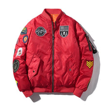 Winter Casual Embroidery Cotton Thin Thick Warm Bomber Flight Jacket Men Stand Collar Patch Designs Jacket Baseball Coat Hip Hop