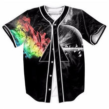 Hombres botones Homme 3D camisa Streetwear camisetas Hip Hop Bel Air 23-fresco Príncipe frío flor personalizada Jersey de béisbol