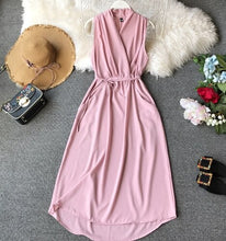 Neploe Sexy Dress Women Summer 2019 New Arival V-Neck Sleeveless Dresses French Chic  Cross Drawstring Slim Waist Vestidos 43690