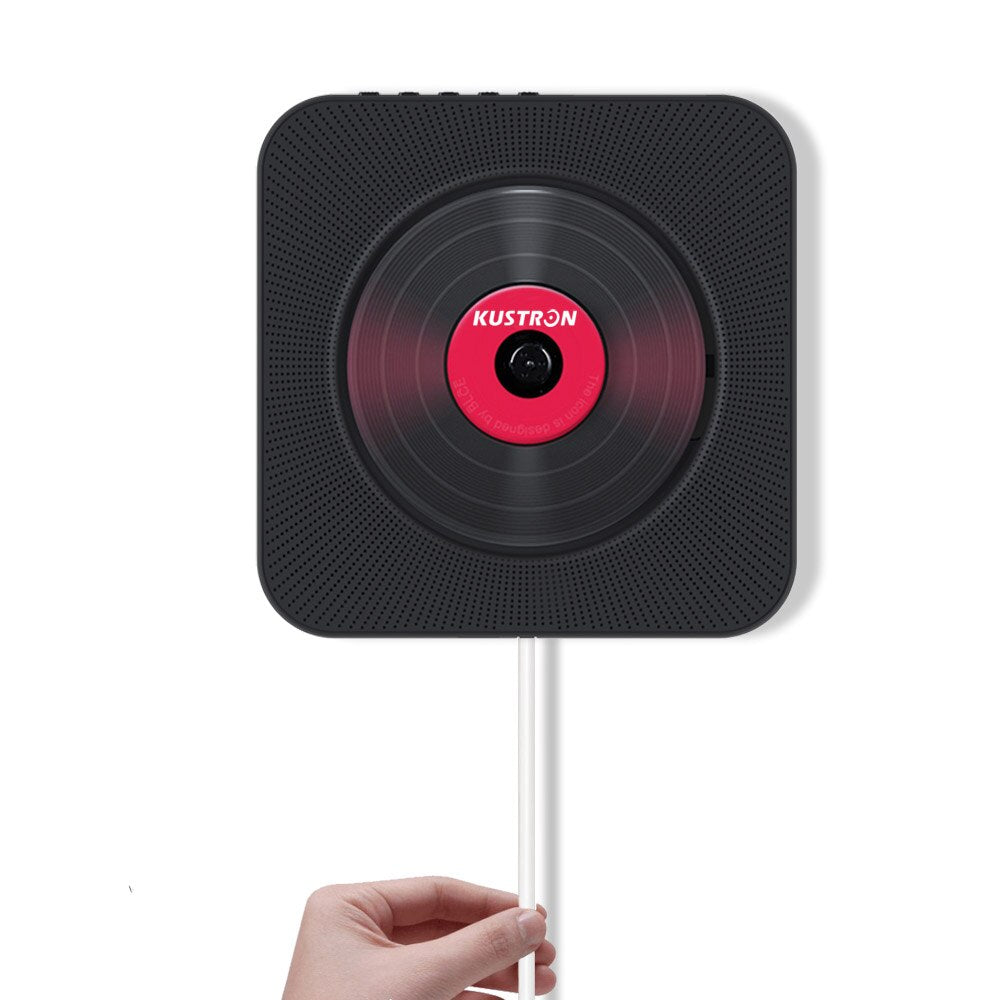 Montado en la pared reproductor de cd Bluetooth, interruptor con Remote HiFi altavoz USB reproductor auriculares Jack AUX entrada/salida