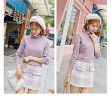 Las mujeres Otoño Invierno manga larga Delgado elástico cuello de tortuga de cuello alto ropa de mujer suéteres Jersey suéter