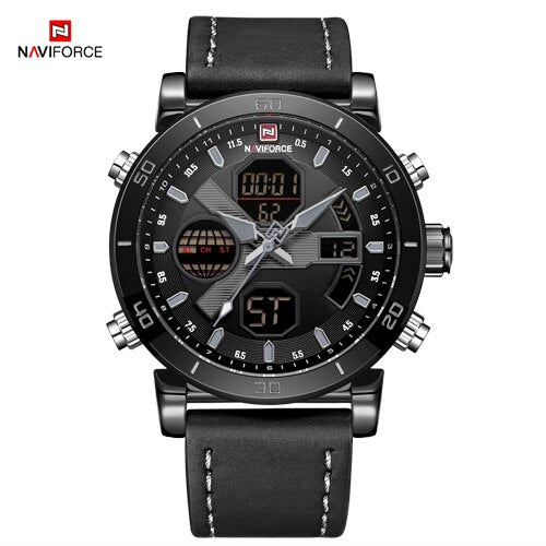 Reloj de cuero de marca NAVIFORCE Para Hombre reloj de pulsera de cuarzo de alta calidad resistente al agua reloj Para Hombre